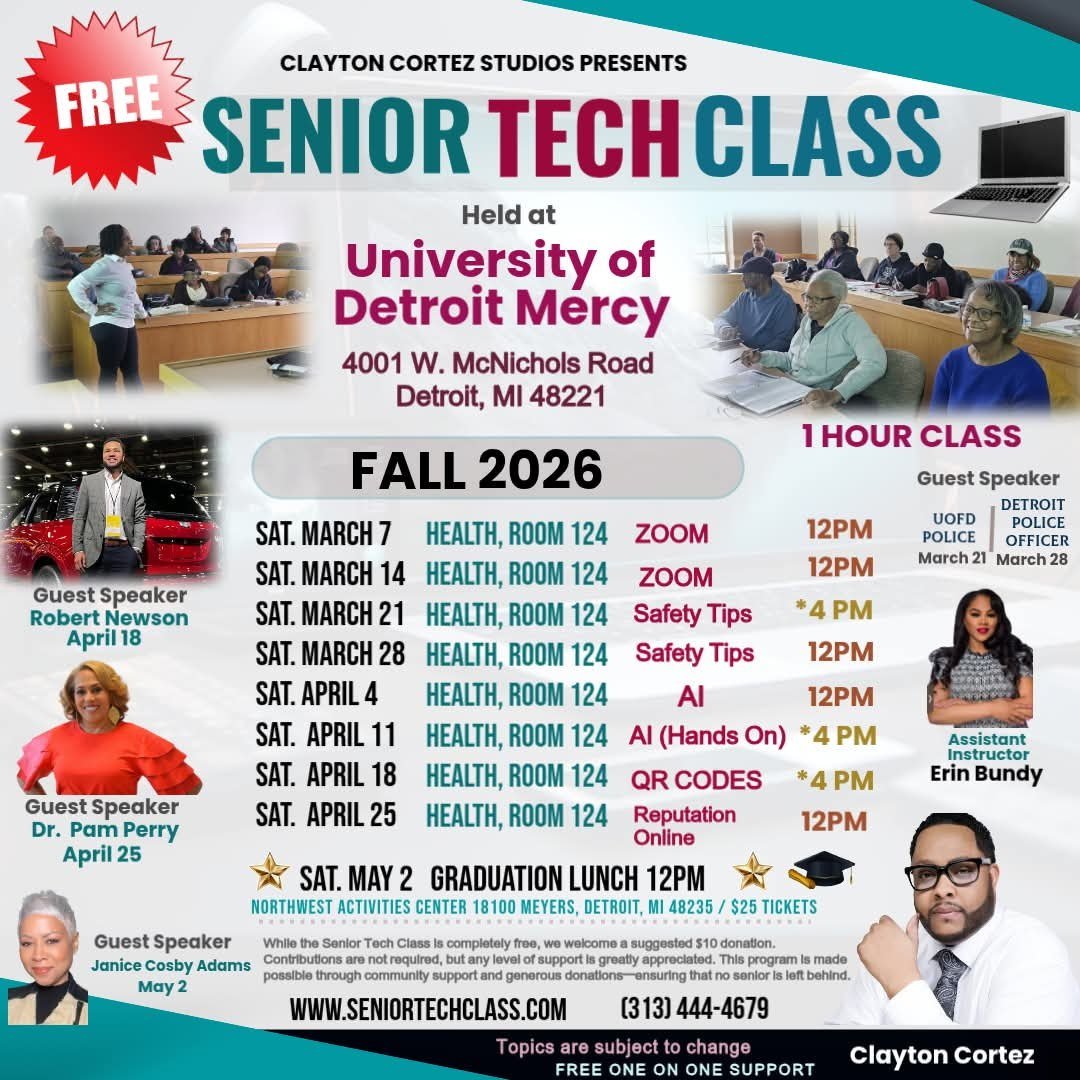 Fall 2026 schedule — Robert featured as a guest speaker