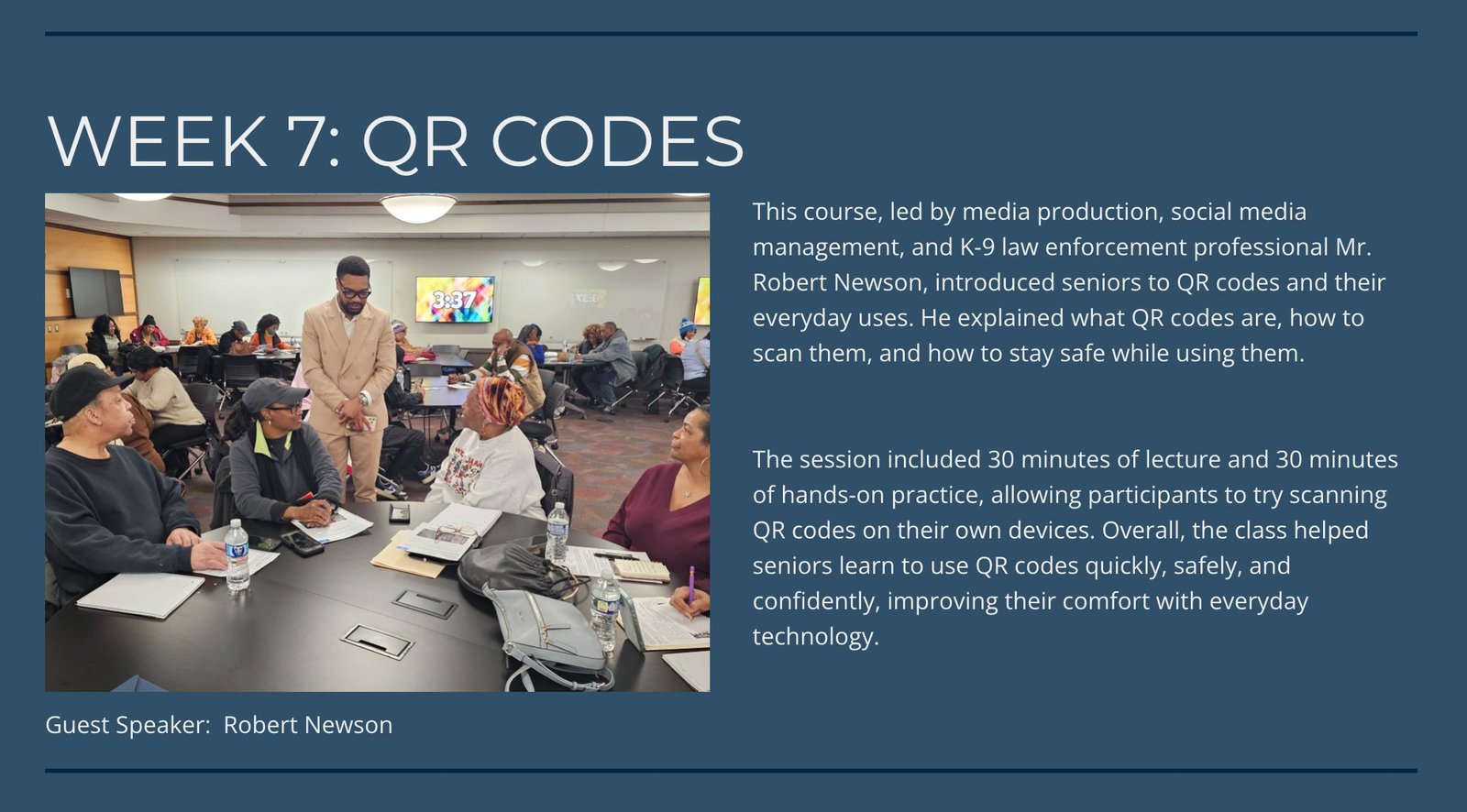 Week 7: QR Codes, taught by Robert